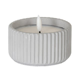 Natural Glow Chalk Ribbed Led Candle