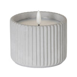 Natural Glow Chalk Ribbed Led Candle