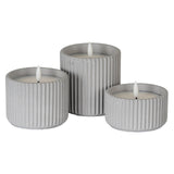 Natural Glow Chalk Ribbed Led Candle