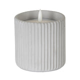 Natural Glow Chalk Ribbed Led Candle