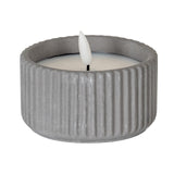 Natural Glow Grey Ribbed Led Candle