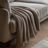 Soft Touch Waffle Throw- Natural