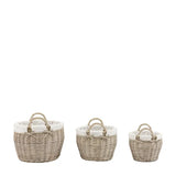 Aro Round Lined Baskets Natural