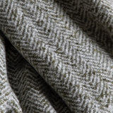Herringbone Olive Faux Mohair Throw