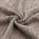 Faux Mohair Fringe Throw Brown & Natural