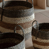 Orra brown striped basket
