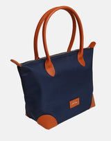 Alice Wheeler London Navy Shoreditch Medium Tote Bag