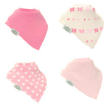 Hearts and Bows Bib Set
