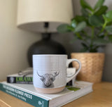 Bessie Highland Cow & Mouse Stoneware Mug
