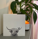 Bessie Cow & Mouse Pencil Illustrated Greeting Card