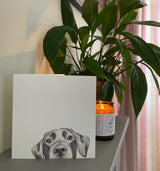 Lenny Labrador Pencil Illustrated Greeting Card