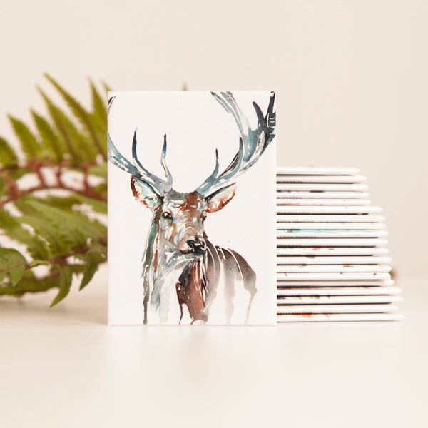 Meg Hawkins Stag Watercolour Design Magnet