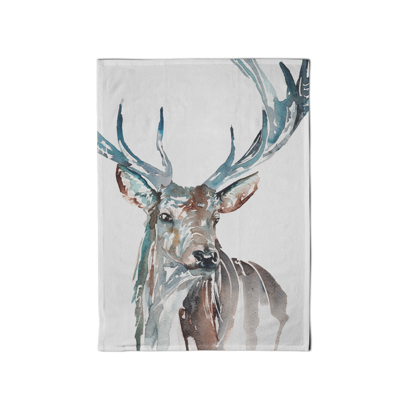 Meg Hawkins Stag Design Cotton Tea Towel