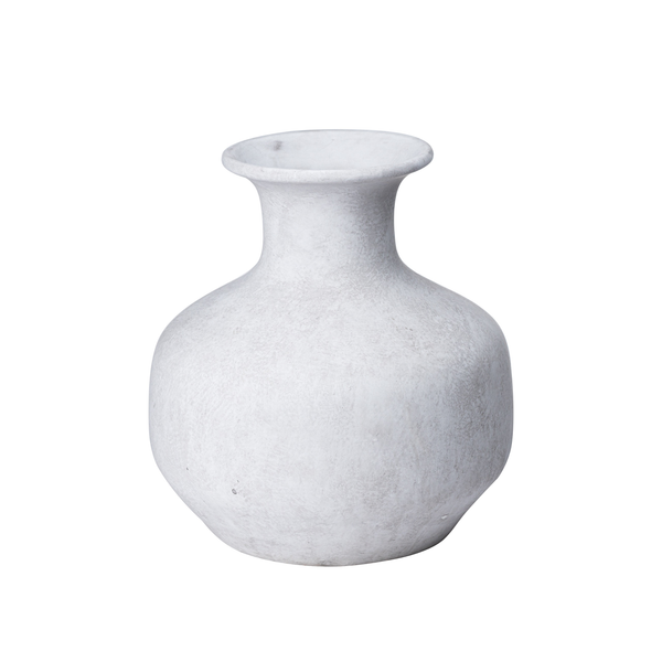 Darcy Squat Stone Vase