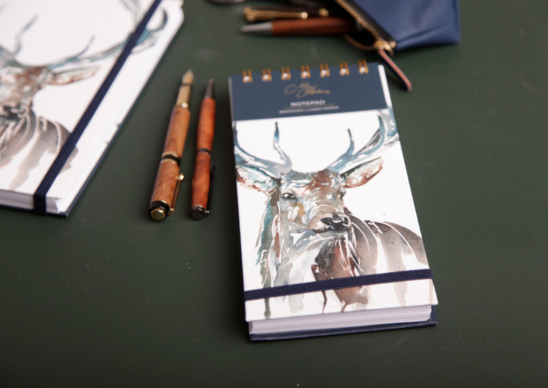 Meg Hawkins 'The Highlands' Stag Watercolour Design Notepad