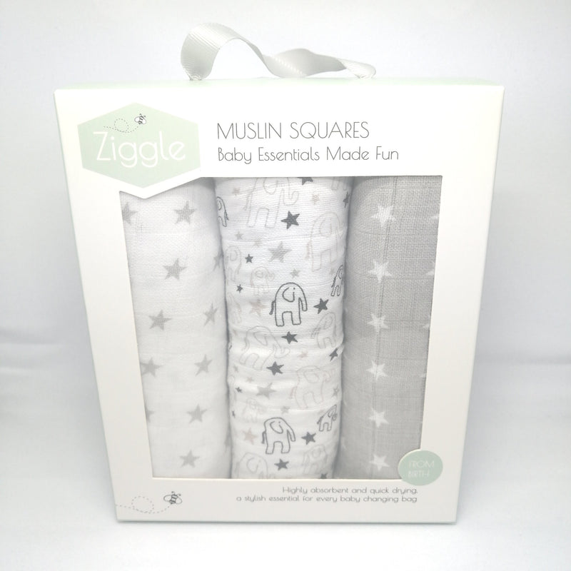 Grey and White Muslin Cloths