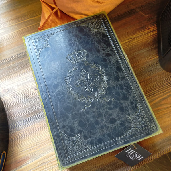 Large Black Antique Book Box