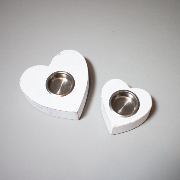 Set of Two Heart Tealight Holders