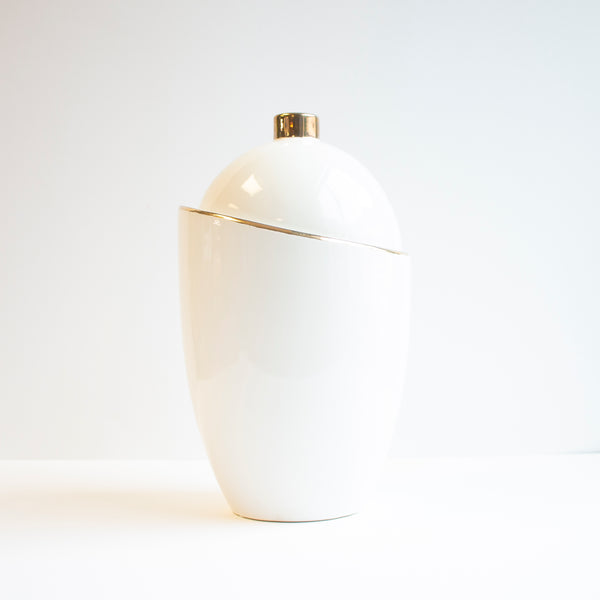 Saturn  Large White Ceramic Jar
