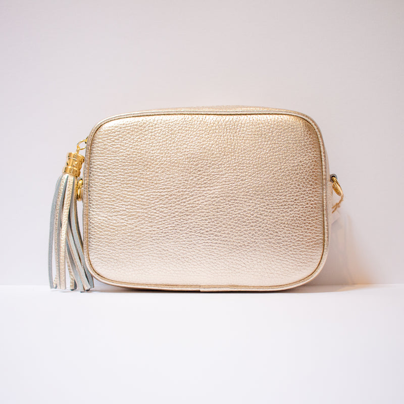 Gold  Leather Handbag