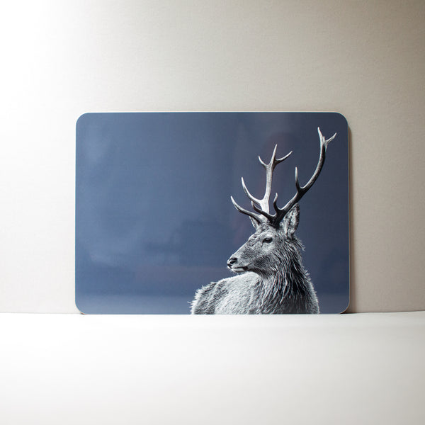 Stag Placemat in Charcoal