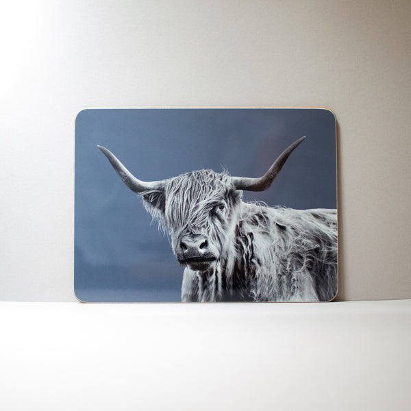 Highland Cow Placemat in Grey
