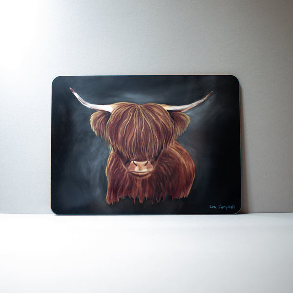 Highland Cow Placemat in Black