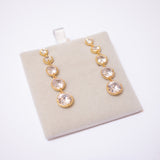 Earring Gold Plated Cubic Zirconia Drop