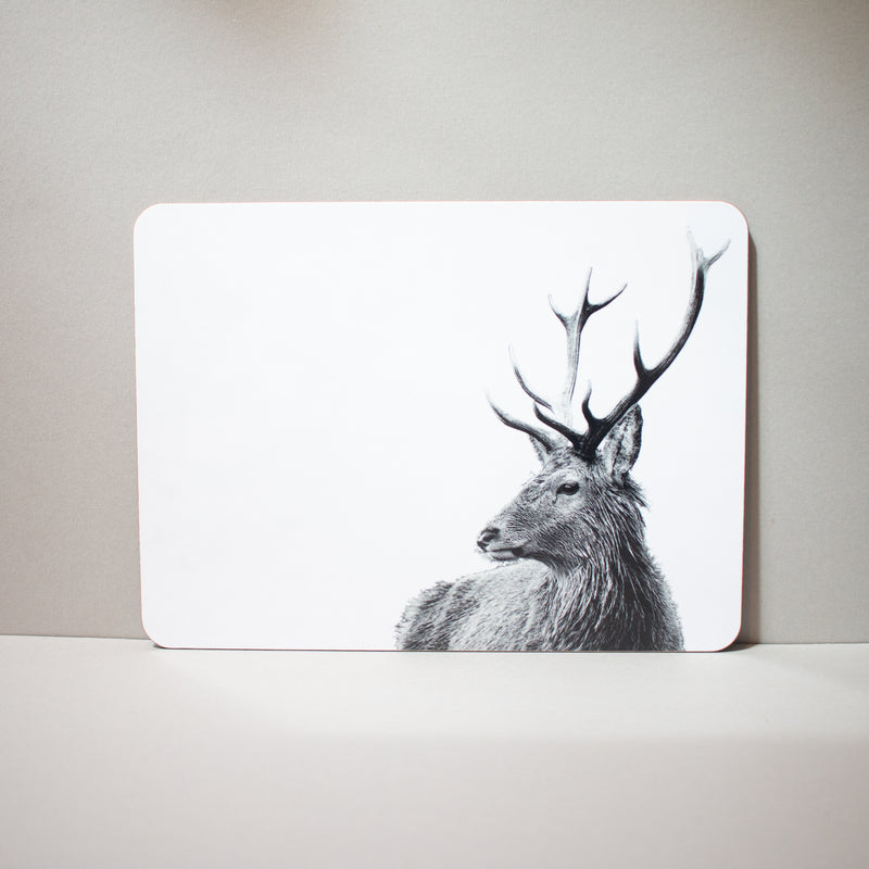 Stag Placemat in White
