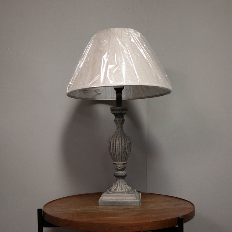 Grey Engraved Lamp