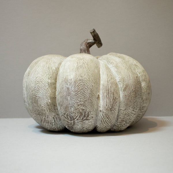 Carved Wood Effect Pumpkin