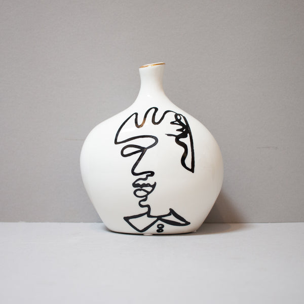 White Ceramic Abstract vase